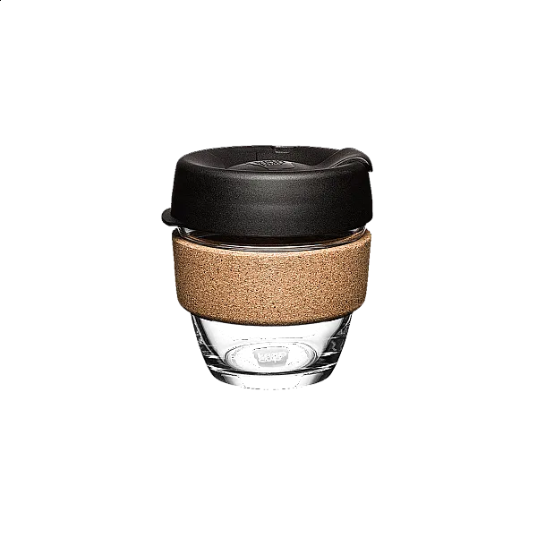 Brew Cork Cam Kahve Bardağı 08oz / 227ml, Black