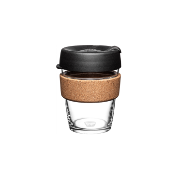 Brew Cork Cam Kahve Bardağı 12oz / 340ml, Black